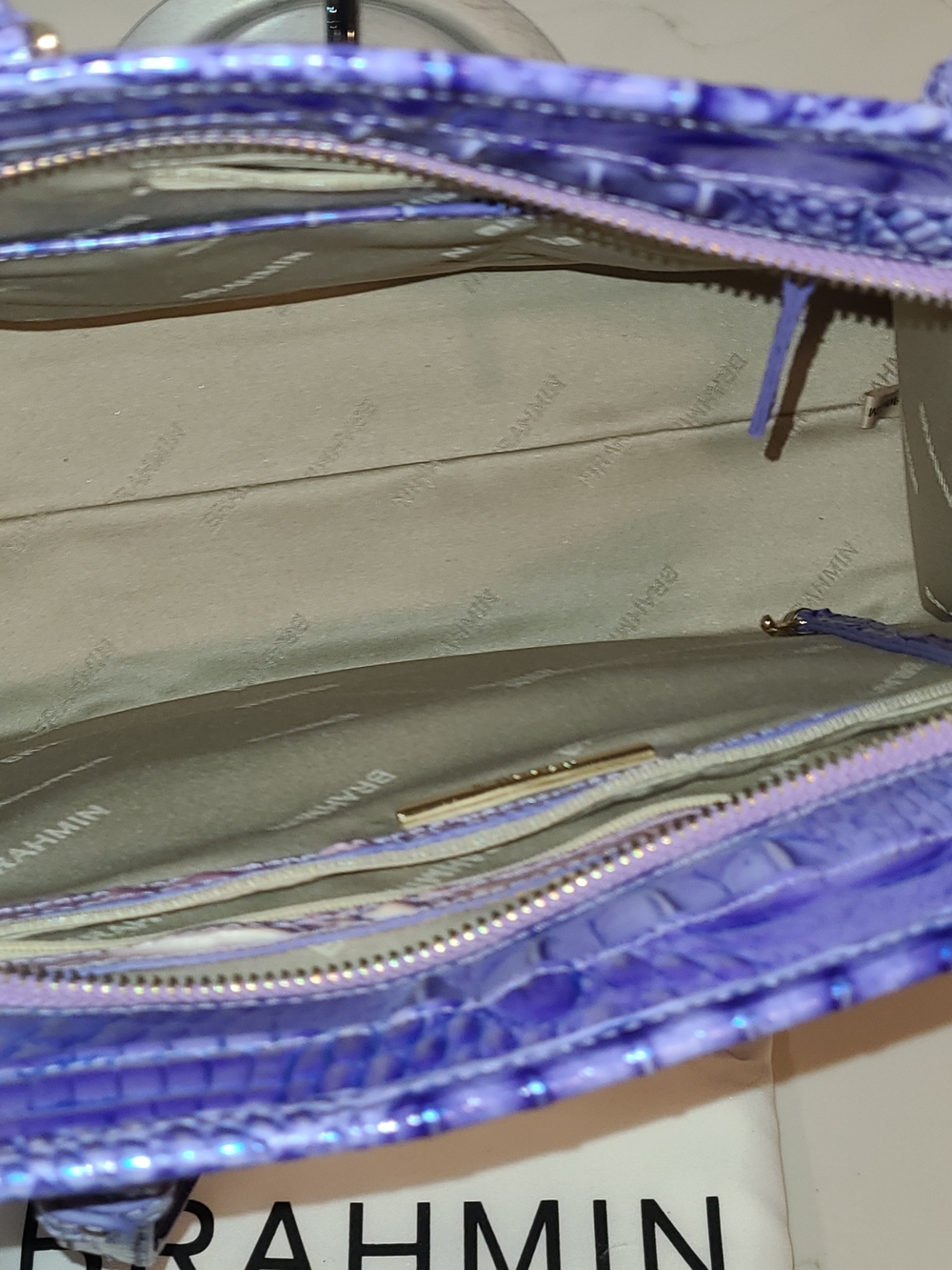 NWT Brahmin Tia Very Peri Ombre Melbourne Tote - Picture 8 of 15